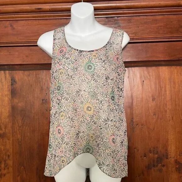 CAbi Poet Blouse - Floral Print Flutter Sleeve Top Size XS - Picture 7 of 7